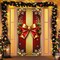 Merry Christmas Door Cover 35x71 Christmas Gift Box Present Hanging Banner Decoration Winter Holiday Bow Window Door Cover Red and Gold Stripes Ornaments New Year Party Home Wall Outdoor ​